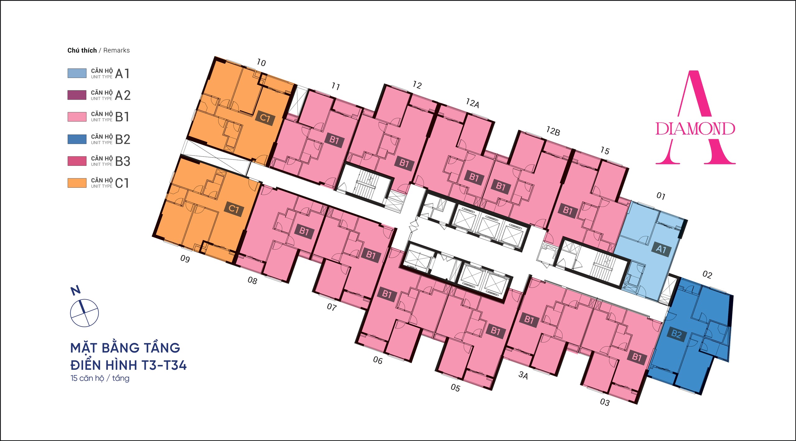 Mặt bằng dự án chung cư Gem Park được thiết kế như nào ?